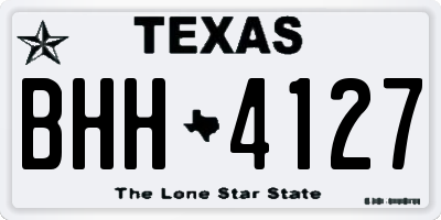 TX license plate BHH4127