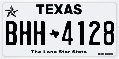 TX license plate BHH4128