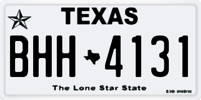 TX license plate BHH4131