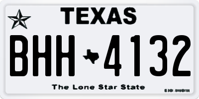 TX license plate BHH4132
