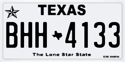 TX license plate BHH4133
