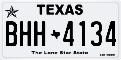 TX license plate BHH4134