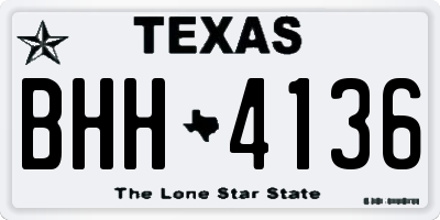 TX license plate BHH4136