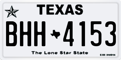 TX license plate BHH4153