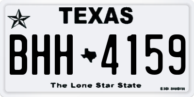 TX license plate BHH4159