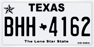 TX license plate BHH4162