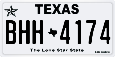 TX license plate BHH4174