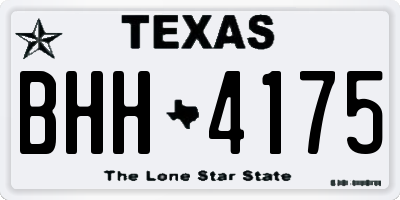 TX license plate BHH4175