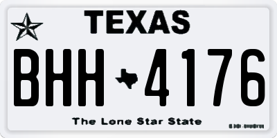 TX license plate BHH4176