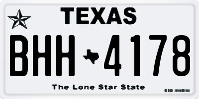 TX license plate BHH4178