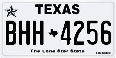 TX license plate BHH4256