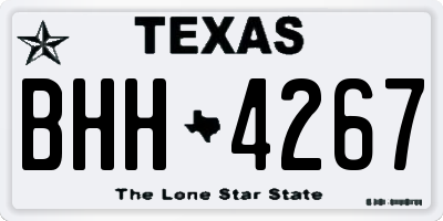 TX license plate BHH4267