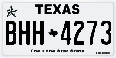 TX license plate BHH4273