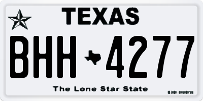 TX license plate BHH4277