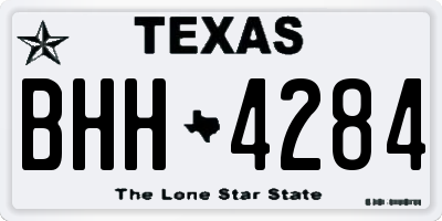 TX license plate BHH4284
