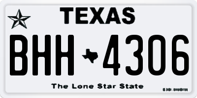TX license plate BHH4306