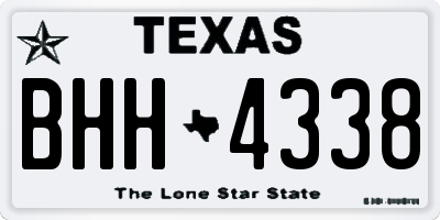 TX license plate BHH4338