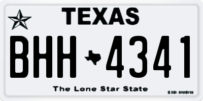 TX license plate BHH4341
