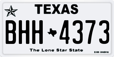 TX license plate BHH4373
