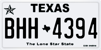 TX license plate BHH4394
