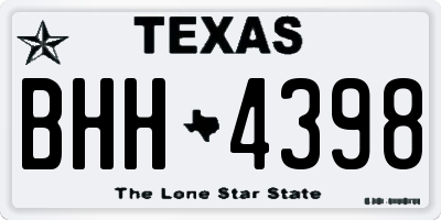 TX license plate BHH4398