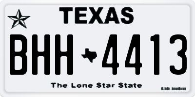 TX license plate BHH4413