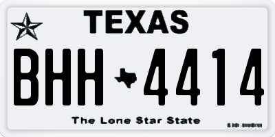 TX license plate BHH4414
