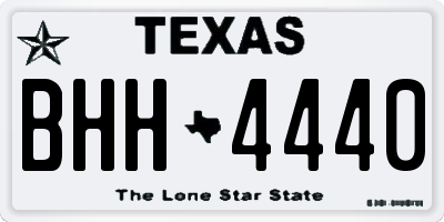 TX license plate BHH4440