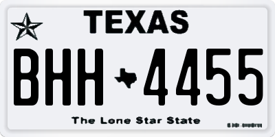 TX license plate BHH4455