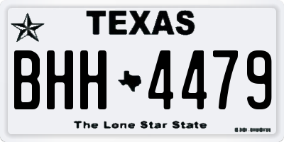 TX license plate BHH4479