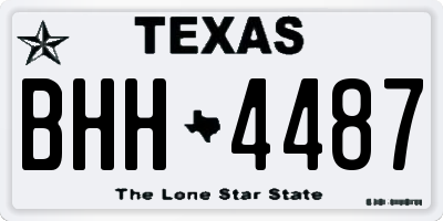 TX license plate BHH4487