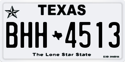 TX license plate BHH4513