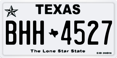 TX license plate BHH4527
