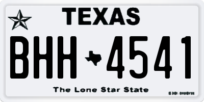TX license plate BHH4541