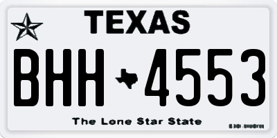 TX license plate BHH4553