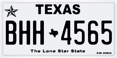 TX license plate BHH4565