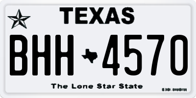 TX license plate BHH4570