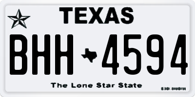 TX license plate BHH4594