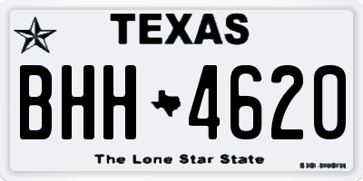 TX license plate BHH4620