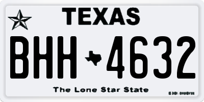 TX license plate BHH4632