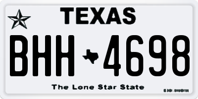 TX license plate BHH4698