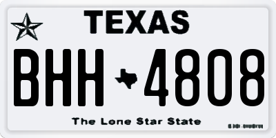 TX license plate BHH4808
