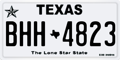 TX license plate BHH4823