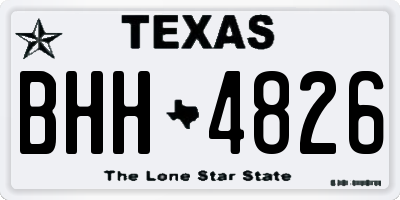 TX license plate BHH4826