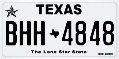 TX license plate BHH4848
