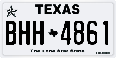 TX license plate BHH4861
