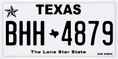 TX license plate BHH4879