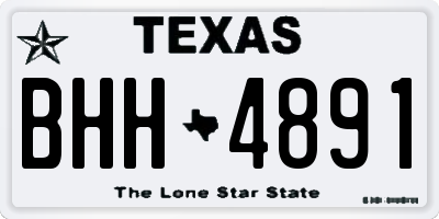 TX license plate BHH4891