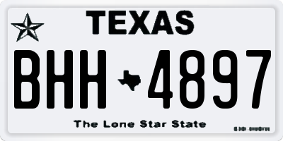 TX license plate BHH4897