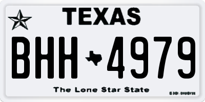 TX license plate BHH4979